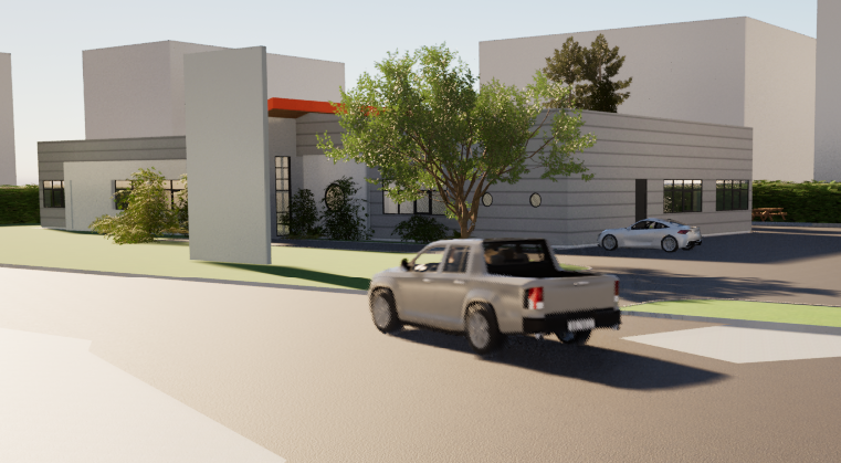 Vue extérieure rue du projet Aactes et Formations
