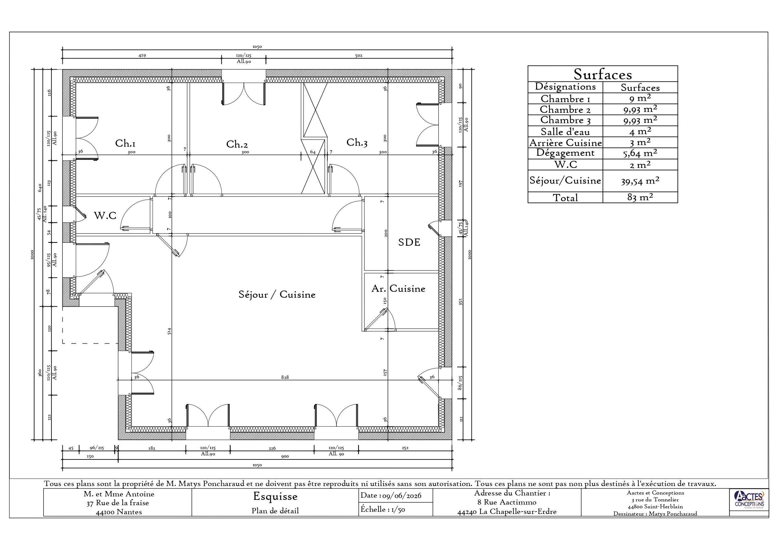 Plan détail Maison Antoine